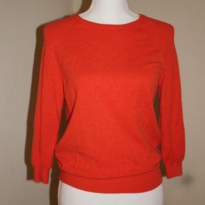 Marc Jacobs orange 3/4 sleeve sweater with